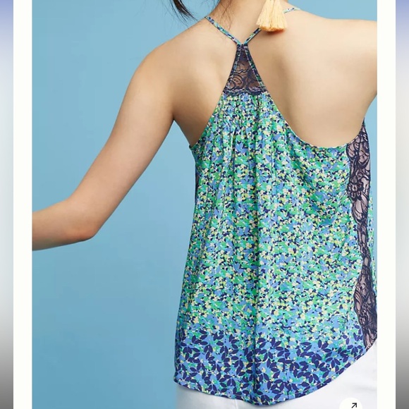 Anthropologie Maeve silk pintuck cami - Picture 2 of 8